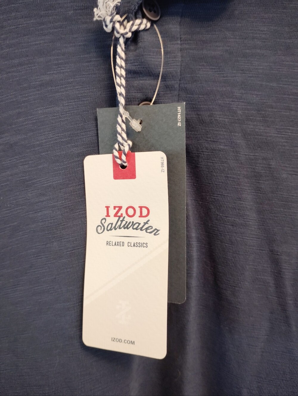 Nwt Men's Xl Izod Slate Blue Men's Short-Sleeve Polo - Picture 4 of 6